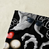 Serviette De Plage J'aime les monstres parce que les gens aiment les  (En situation)