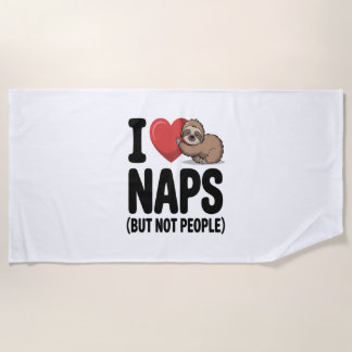 Serviette De Plage J'Aime Les Naps Mignonnes Soins