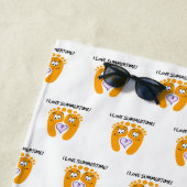 Serviette De Plage J'Aime Les Pieds Nus En Été (En situation)