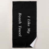 Serviette De Plage J'Aime Mon (Devant)