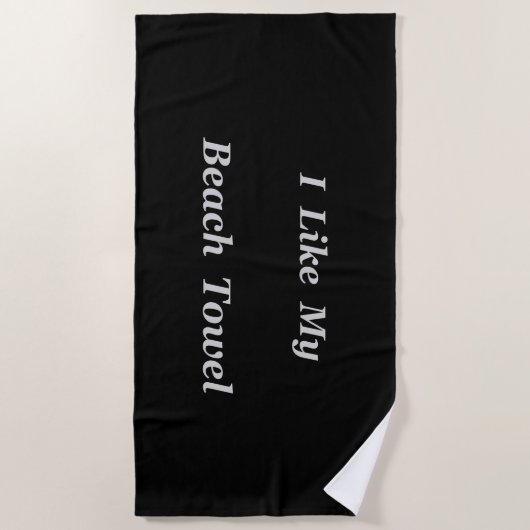 Serviette De Plage J'Aime Mon (Devant)