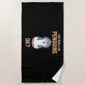 Serviette De Plage J'Aime Vraiment Penguin (Devant)
