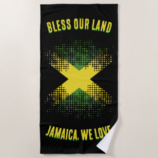 SERVIETTE DE PLAGE JAMAÏQUE NOUS AIMONS 