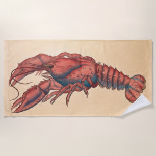 Serviette De Plage James Sowerby Homard serbé