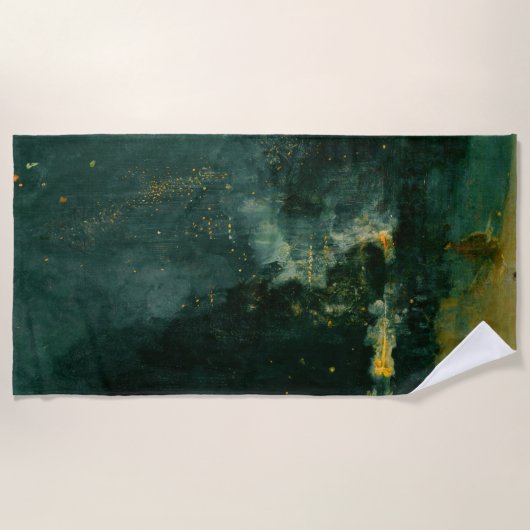 Serviette De Plage James Whistler - Nocturne en noir et or (Devant)