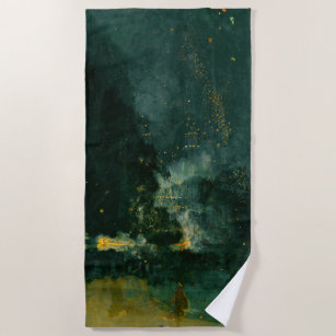 Serviette De Plage James Whistler - Nocturne en noir et or