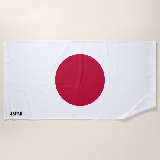Serviette De Plage Japon Drapeau splendide patriotique (Devant)