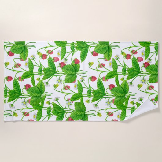 Serviette De Plage Jardin aux fraises (Devant)