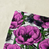 Serviette De Plage Jardin d'anémone rose (En situation)