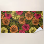Serviette De Plage Jardin de Dahlia (Devant)