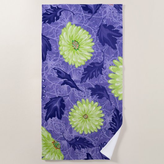 Serviette De Plage Jardin de Daisy à minuit (Devant)