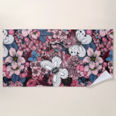 Serviette De Plage Jardin de printemps (Devant)