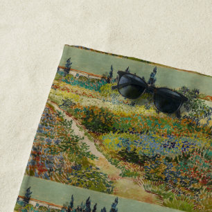 Serviette De Plage Jardin de Van Gogh à Arles Impressionniste floral