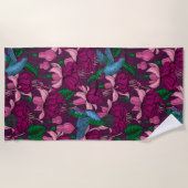 Serviette De Plage Jardin des colibris (Devant)
