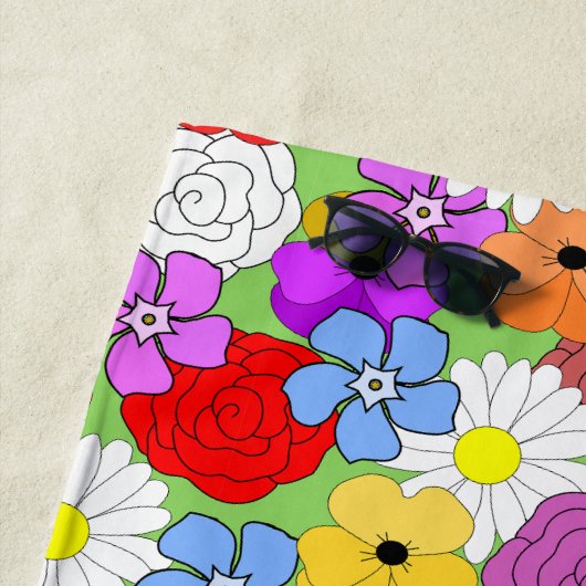 Serviette De Plage Jardin fleuri (En situation)