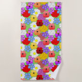 Serviette De Plage Jardin fleuri (Devant)