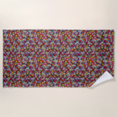Serviette De Plage Jardin joyeux (Devant)
