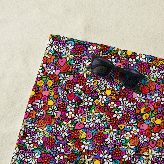 Serviette De Plage Jardin joyeux (En situation)