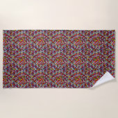 Serviette De Plage Jardin joyeux groovy (Devant)