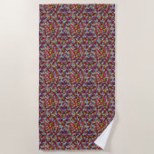 Serviette De Plage Jardin joyeux groovy (Devant)
