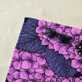 Serviette De Plage Jardin morpho bleu 2 (En situation)