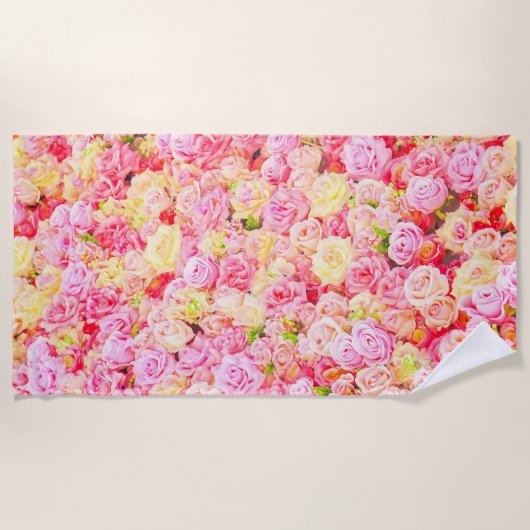 Serviette De Plage Jardin rose (Devant)