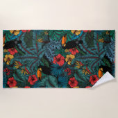 Serviette De Plage Jardin toucan (Devant)