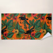 Serviette De Plage Jardin toucan (Devant)