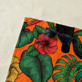 Serviette De Plage Jardin toucan (En situation)