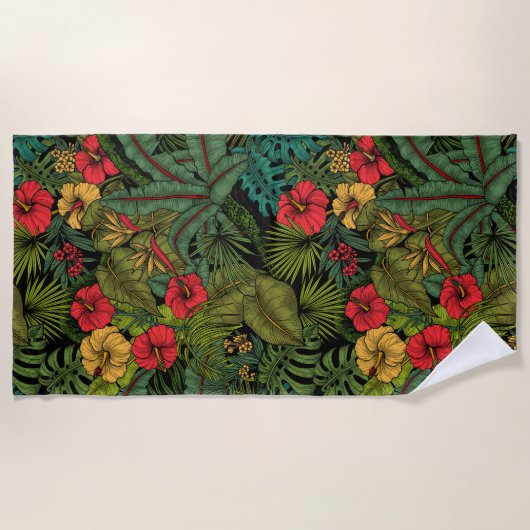 Serviette De Plage Jardin tropical (Devant)