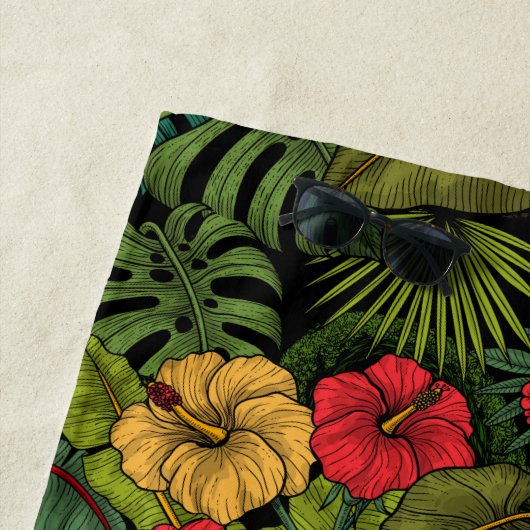 Serviette De Plage Jardin tropical (En situation)