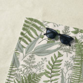 Serviette De Plage Jardin vert fleuri (En situation)