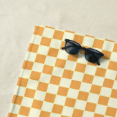 Serviette De Plage jaune à carreaux (En situation)