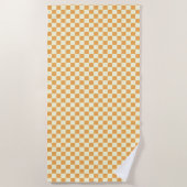 Serviette De Plage jaune à carreaux (Devant)