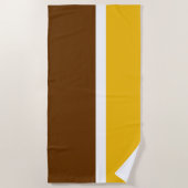 Serviette De Plage Jaune blanc Brown couleur pâle Conception des bloc (Devant)