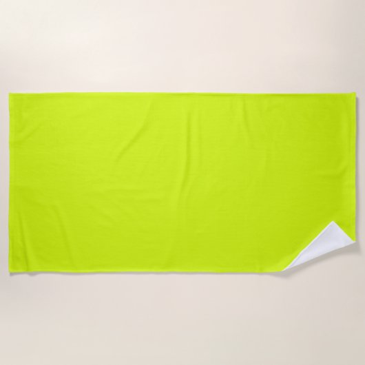 Serviette De Plage Jaune Chartreuse (couleur unie) (Devant)