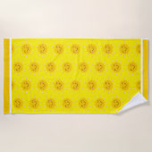 Serviette de plage jaune ensoleillée (Devant)