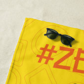 Serviette De Plage Jaune et orange #zenaf (En situation)