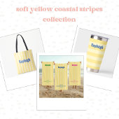Serviette De Plage Jaune + Green Coastal Stripe Bachelorette Party