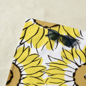 Serviette De Plage Jaune Lueur Dorée (En situation)