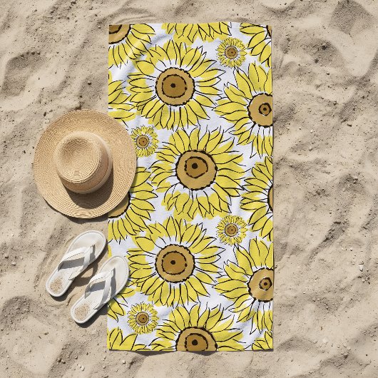 Serviette De Plage Jaune Lueur Dorée