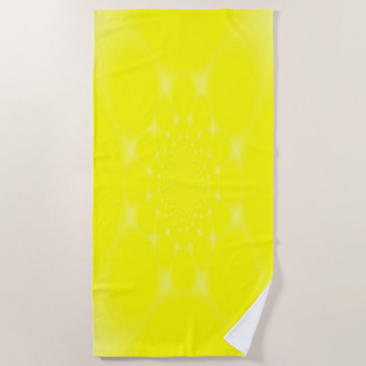 Serviette De Plage Jaune pétillant (Devant)
