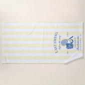 Serviette De Plage Jaune Rétro Dernier Balancement Avant Le Bac Tenni (Devant)