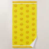 Serviette de plage jaune soleil (Devant)