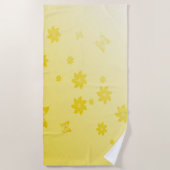 Serviette De Plage Jaune soleil (Devant)