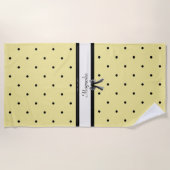 Serviette de plage jaune soleil chic pour les vaca (Devant)