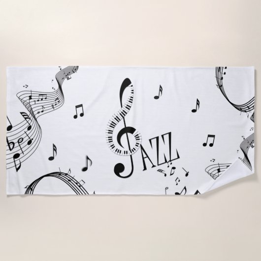 Serviette De Plage Jazz cool (Devant)