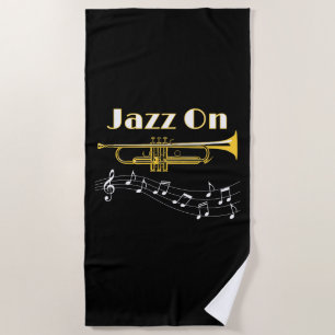 Serviette De Plage Jazz musicien sur trompette