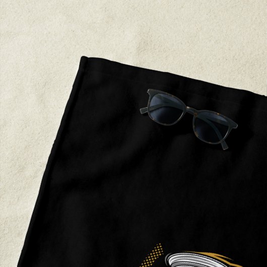 SERVIETTE DE PLAGE JDM RED ROTARY DRIFT LEGEND (En situation)