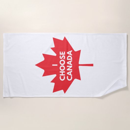 Serviette De Plage Je Choisis Canada Beach Towel (Devant)